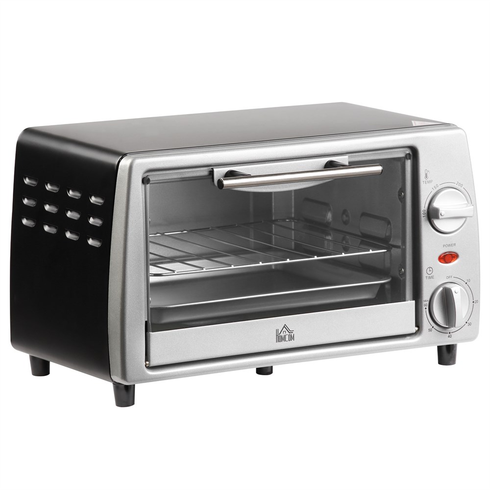 Mini Four Électrique HOMCOM 10 L – 750 W – Température Réglable jusqu'à 230°C