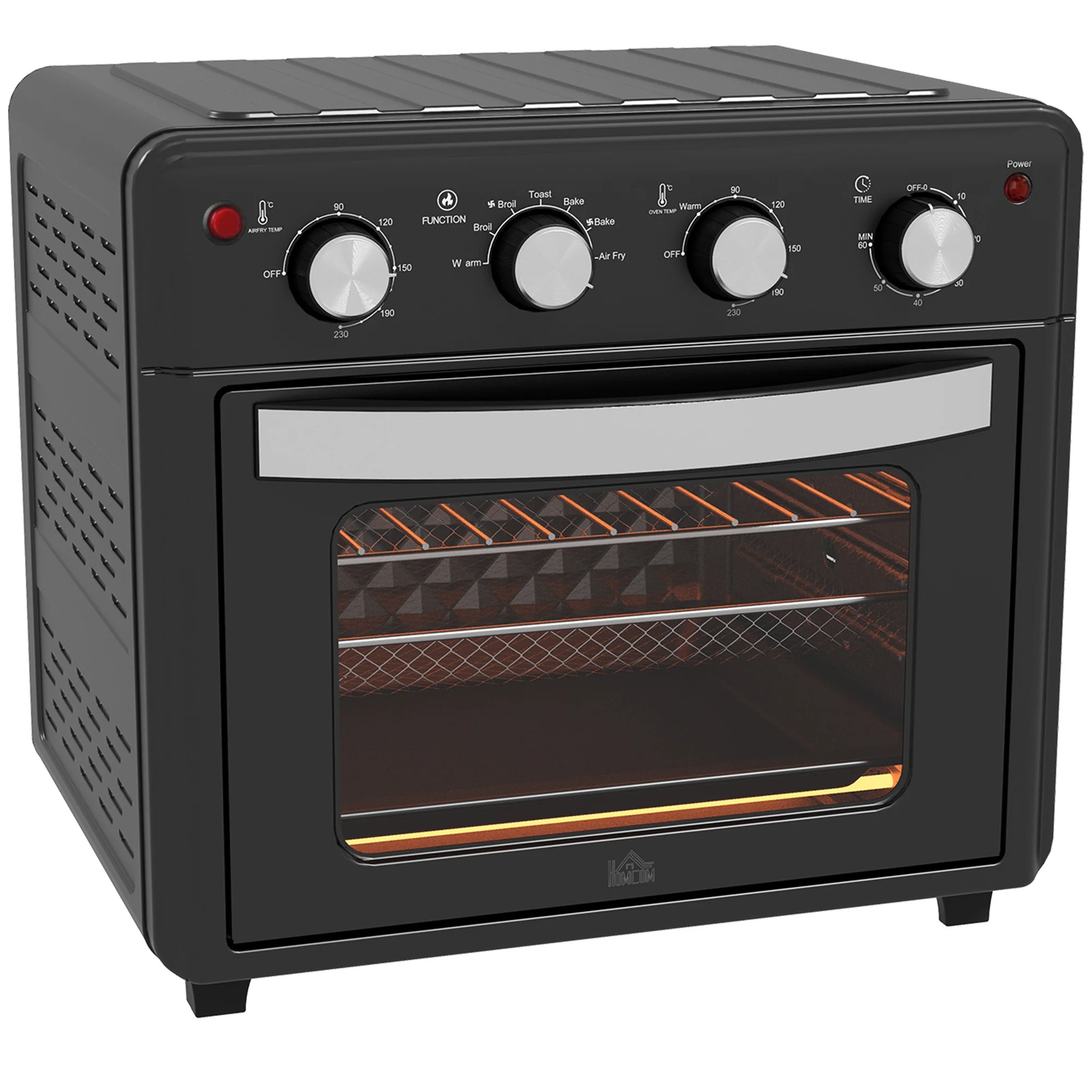 Four de Table Électrique À Convection Homcom 30 L 1600W Noir