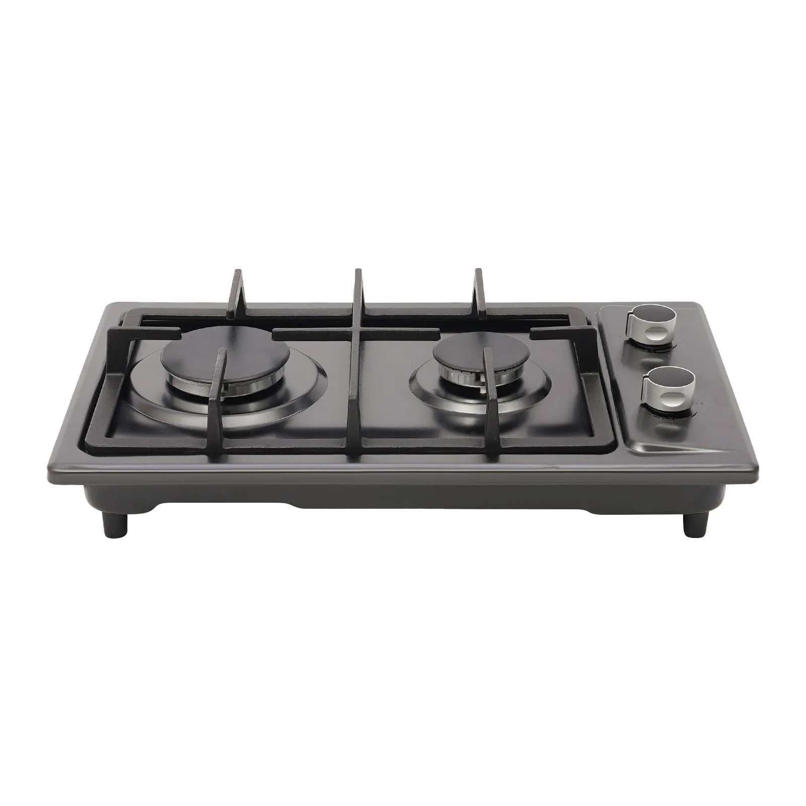 Table de Cuisson À Gaz Portable Sweetmile 2 Feux 4750W Avec Tuyau et Détendeur Noir