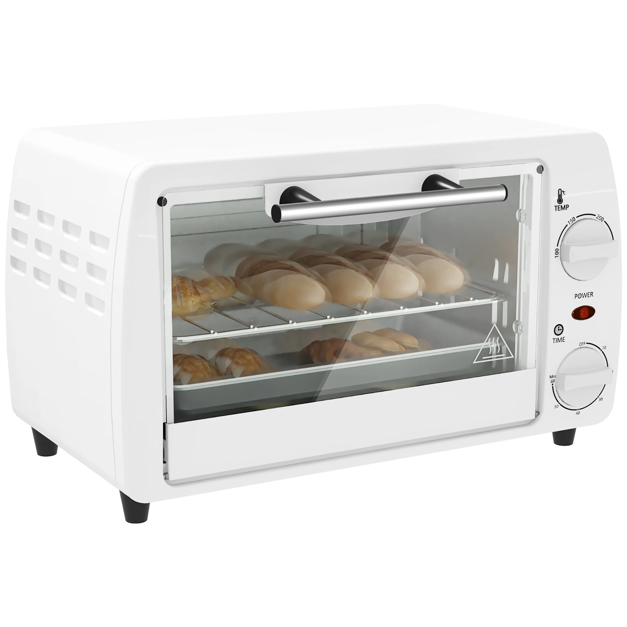 Four Électrique de Table Homcom 10 L 750W Blanc
