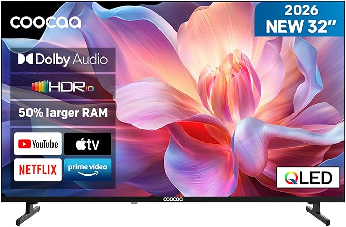 Téléviseur Smart TV QLED Coocaa 32" HD Google TV EyeCare 32CGQG41Z