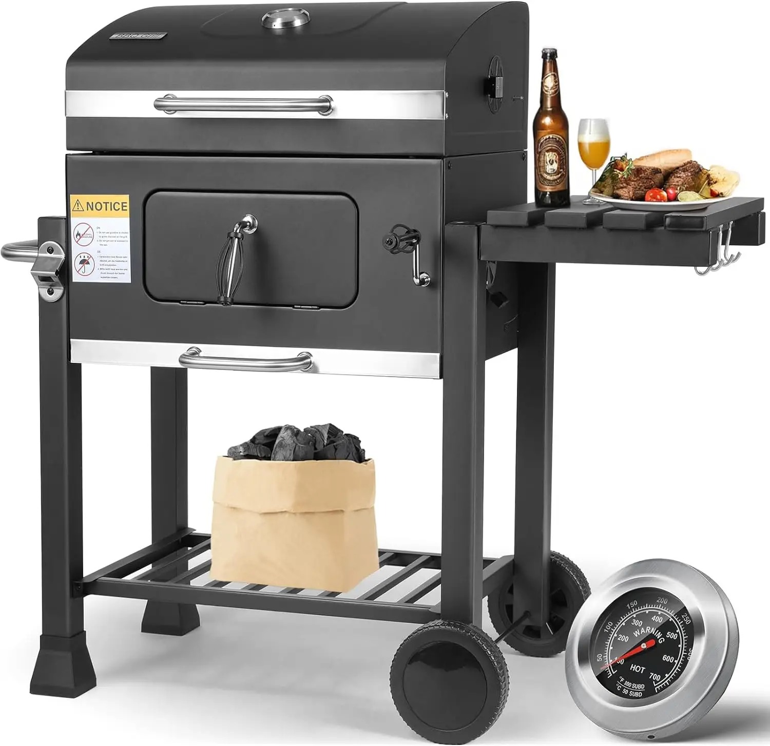 Barbecue Chariot Charbon XXL - Homfa