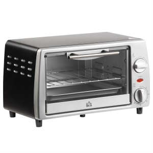 Mini Four Électrique HOMCOM 10 L – 750 W – Température Réglable jusqu'à 230°C